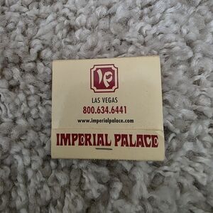 Imperial Palace Las Vegas Matchbook - Cream & Red